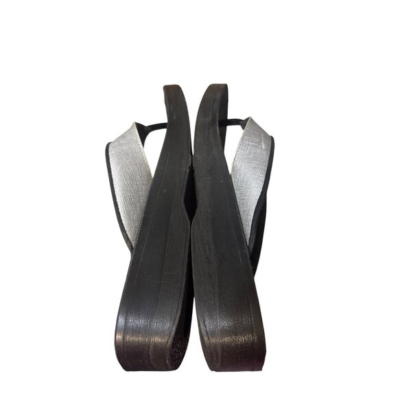 Aerothotic Black & Silver Orthotic Wedge Sandals Size 10 Thailand - Picture 8 of 8